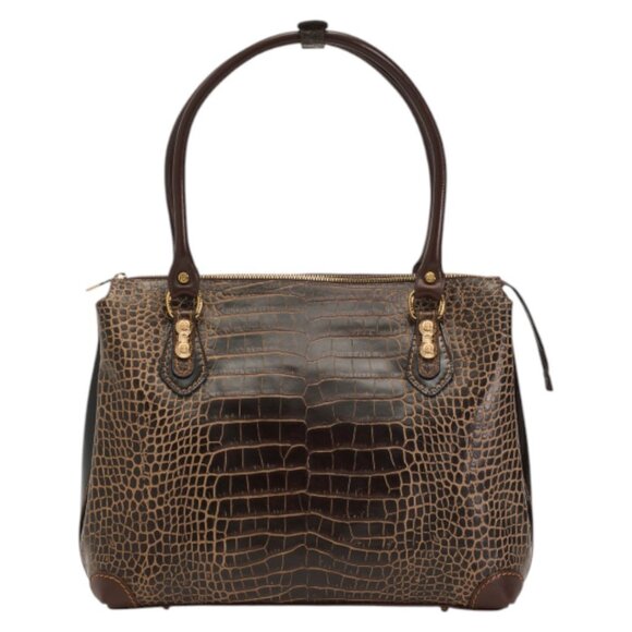 Marino Orlandi Handbags - MARINO ORLANDI Made In Italy Leather Crocodile Bucket Bag